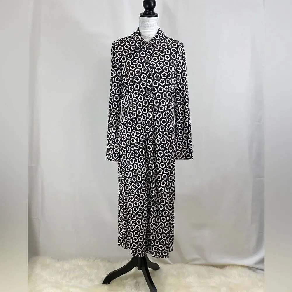 Tory Burch floral-print midi shirtdress size 12